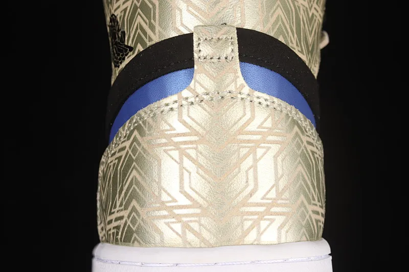 All categories Air Jordan Jordan series basketball shoes Air Jordan 1 High Air Jordan 1 Zoom CMFT AJ1 Joe 1 black gold blue hook basketball shoes DQ0659-700